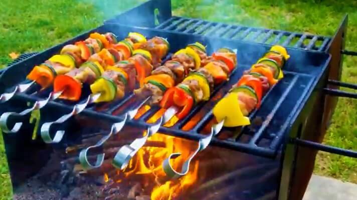 can you put a grill on the grass