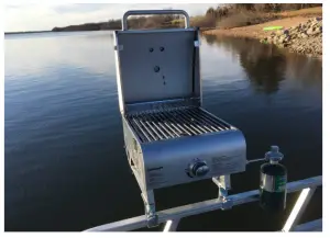 CUISINART Grill Modified for Pontoon Boat