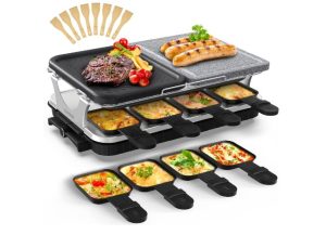 Voohek Korean BBQ Grill Raclette Table Grill Hibachi Electric Indoor Grill