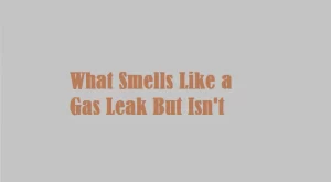 what smells like a gas leak but isn't
