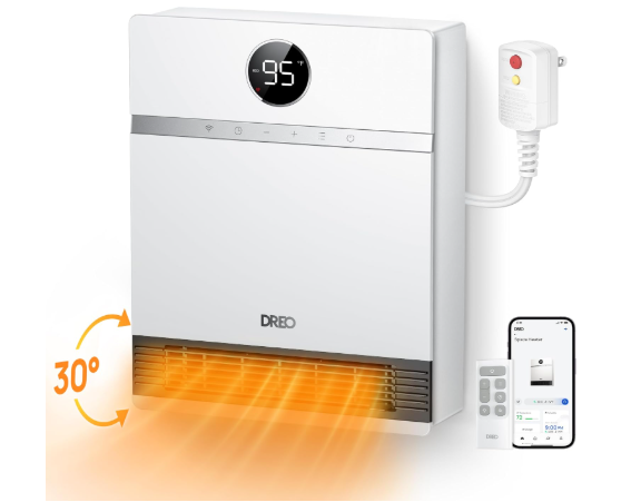Dreo Smart Wall Heater, IP24 Electric Space Heater