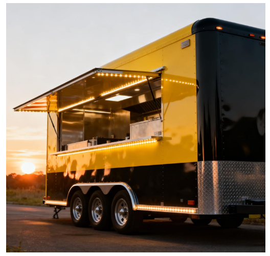 Food Truck Trailers for Sale Built-in Smoker & Grill